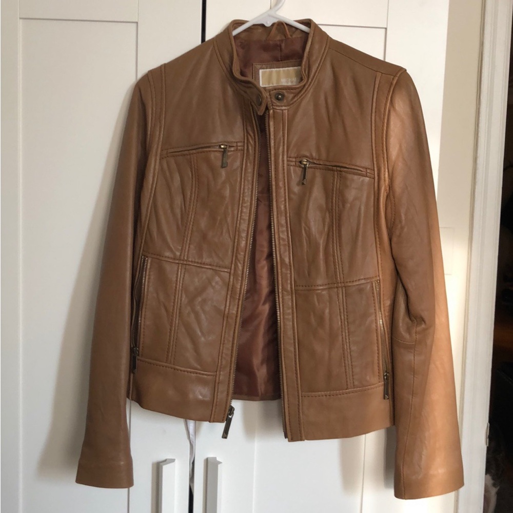 Genuine Leather jacket - tan leather